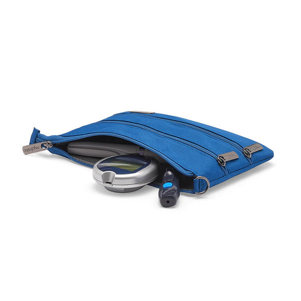 Manny Triple Zip Bag Blue