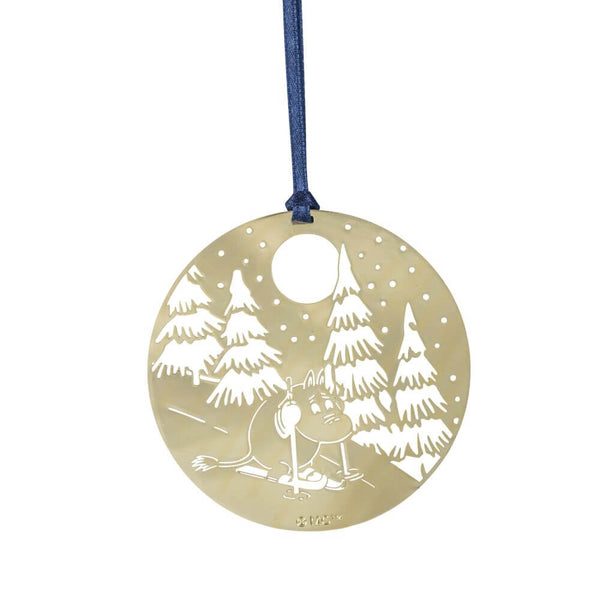 Gold Skiing Moomin Decoration