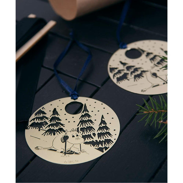 Gold Skiing Moomin Decoration